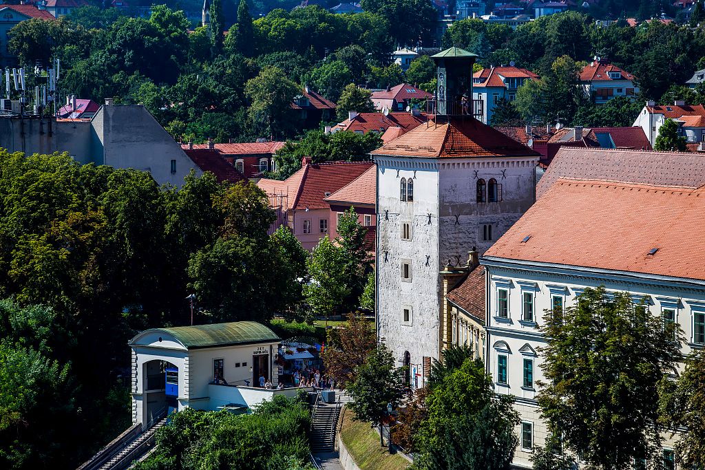 Kula Lotrščak, pogled iz zraka